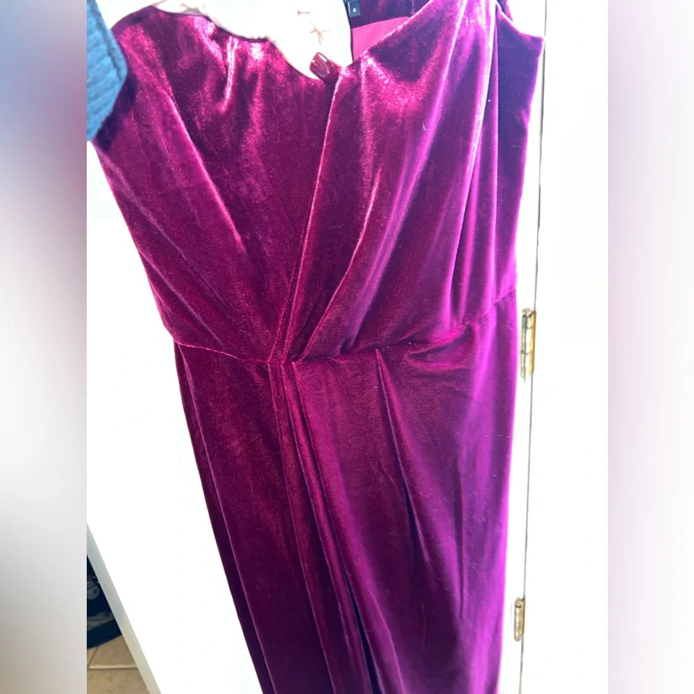 NEW Revolve PARKER BLACK LABEL Long Velvet Gown Size 4 $598 Color Wine - Picture 4 of 10